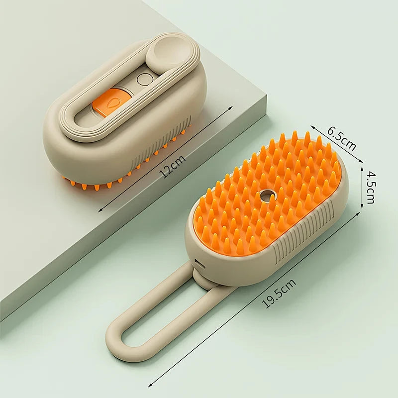 Steamy Dog Brush – Brosse vapeur 3-en-1 pour chiens & chats