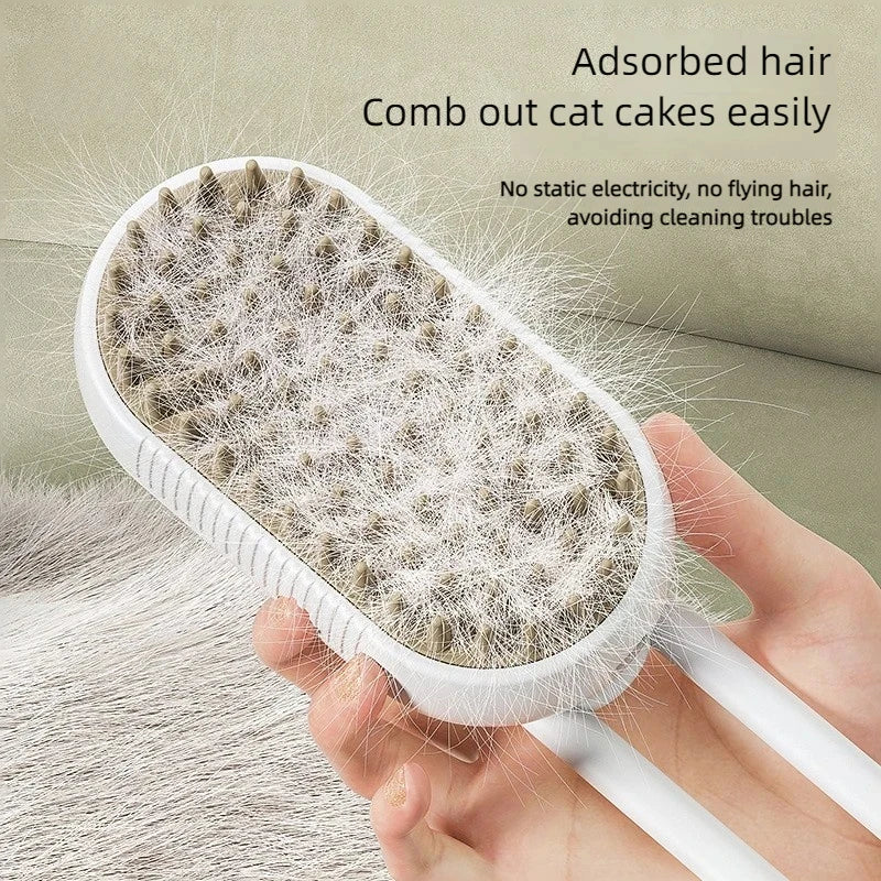 Steamy Dog Brush – Brosse vapeur 3-en-1 pour chiens & chats